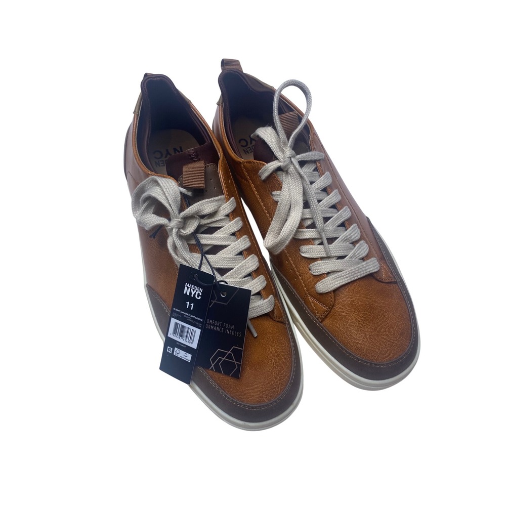 Madden NYC Mens Markk Court Casual Sneakers Brown Low Top Shoes Size 11 NEW